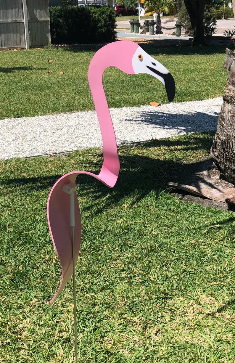 Swirling Flamingo Wind Dancers